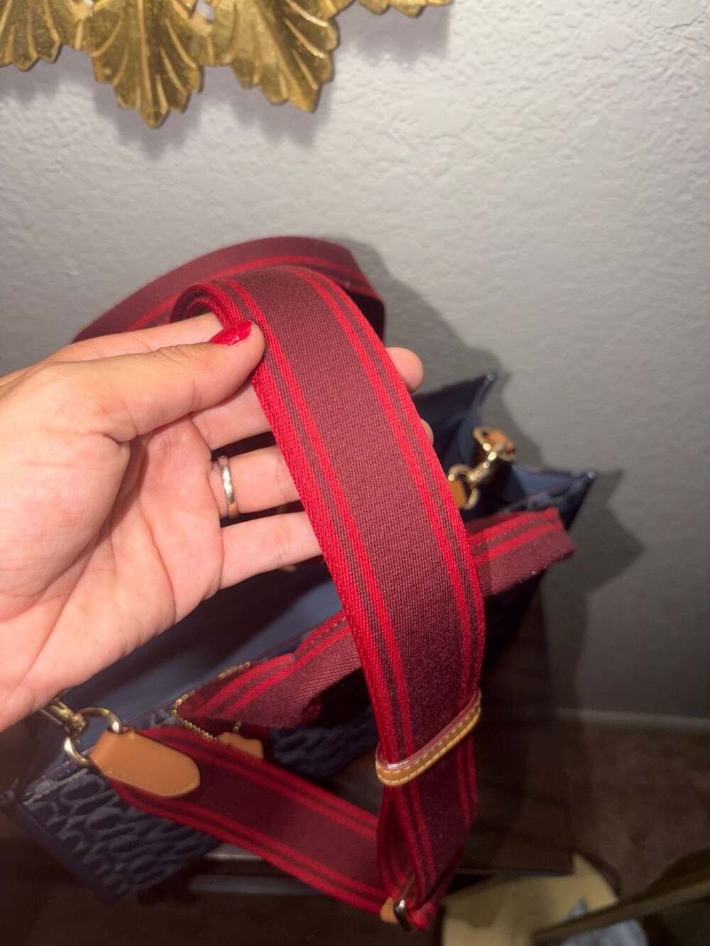 Coach Smith Tote Bag in Signature Denim with Cherry Charm - Picture 6 of 7